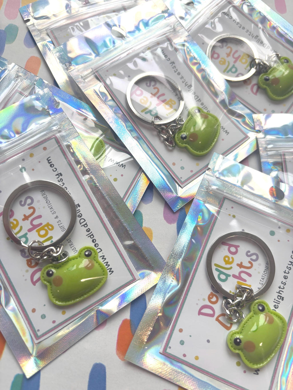 Resin Frog Keyring Gift