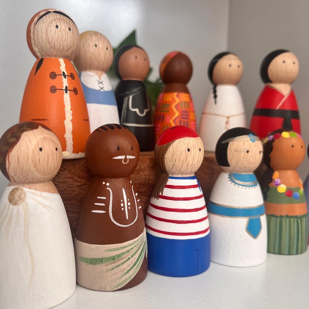 Guys and Girls of the Globe Multicultural Peg Dolls