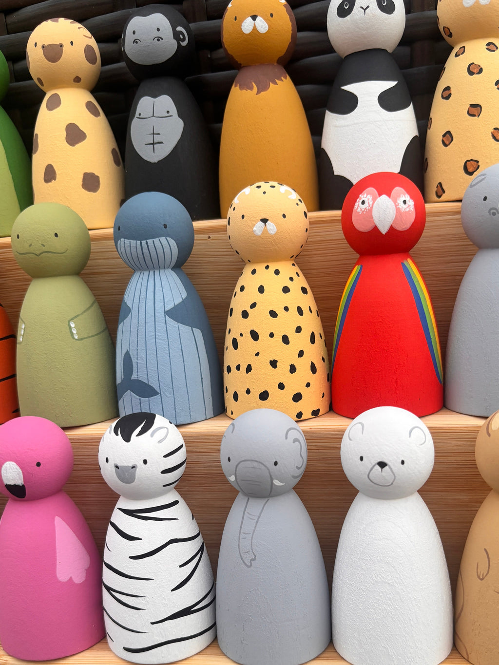 Zoo Animal Peg Dolls