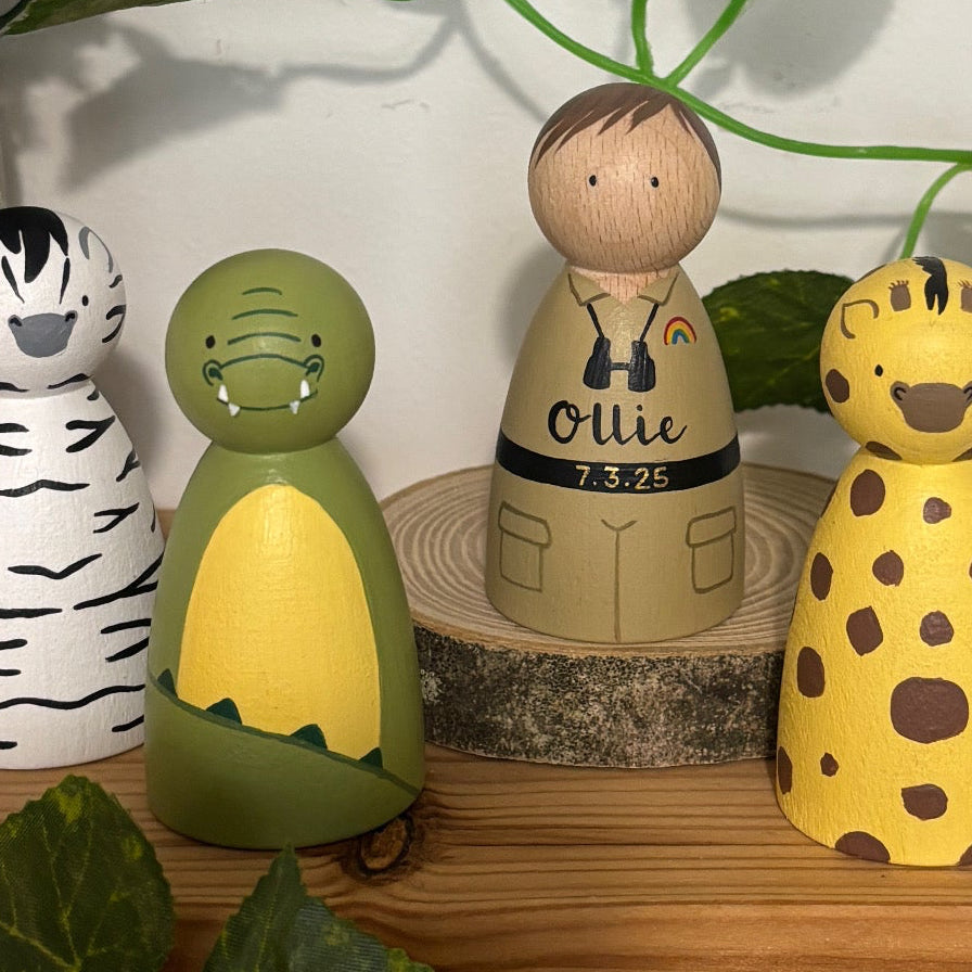 Zoo Animal Peg Dolls