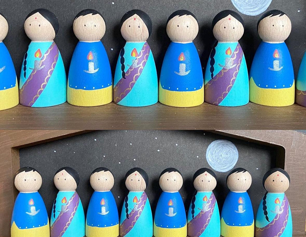 Diwali Peg Dolls