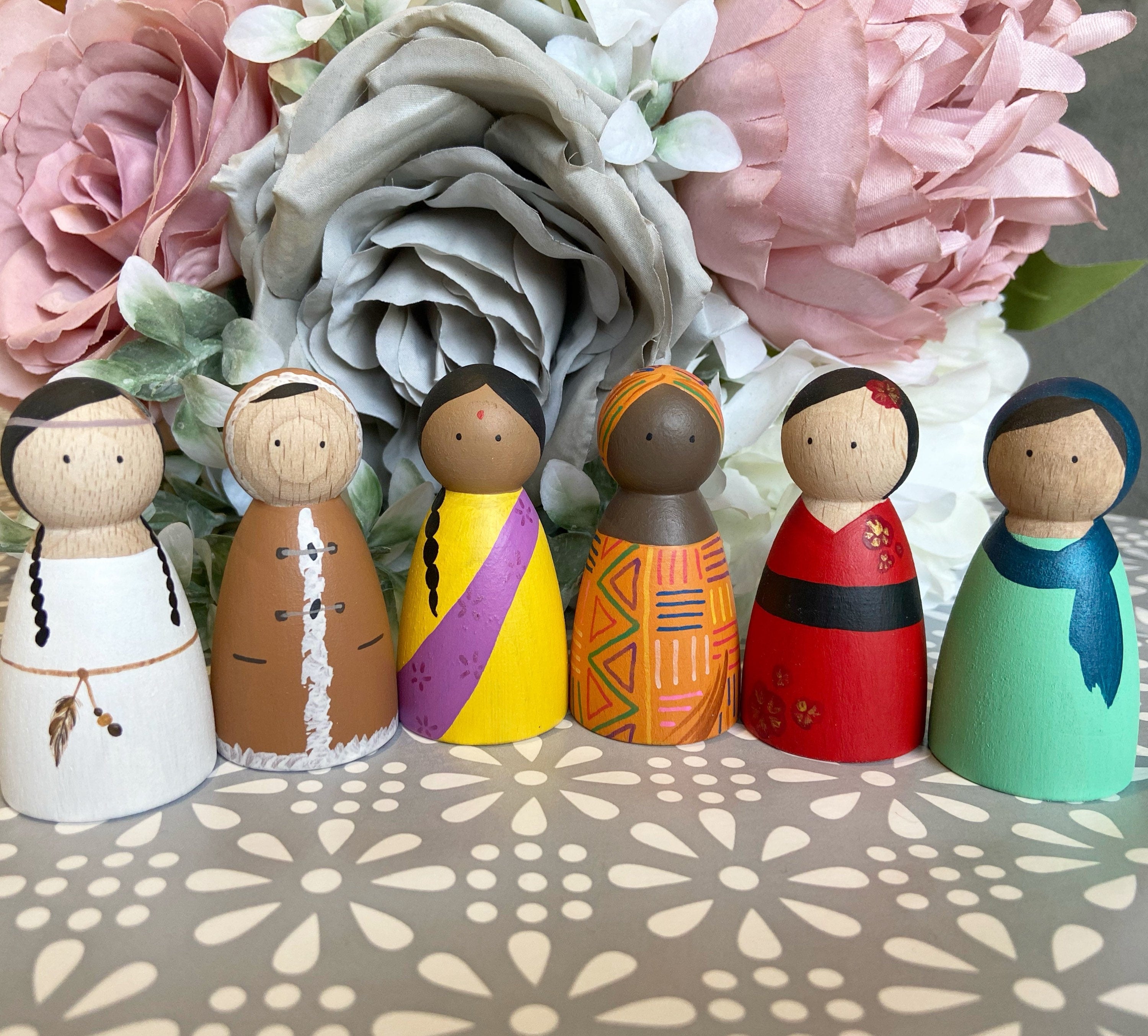 Guys and Girls of the Globe Multicultural Peg Dolls