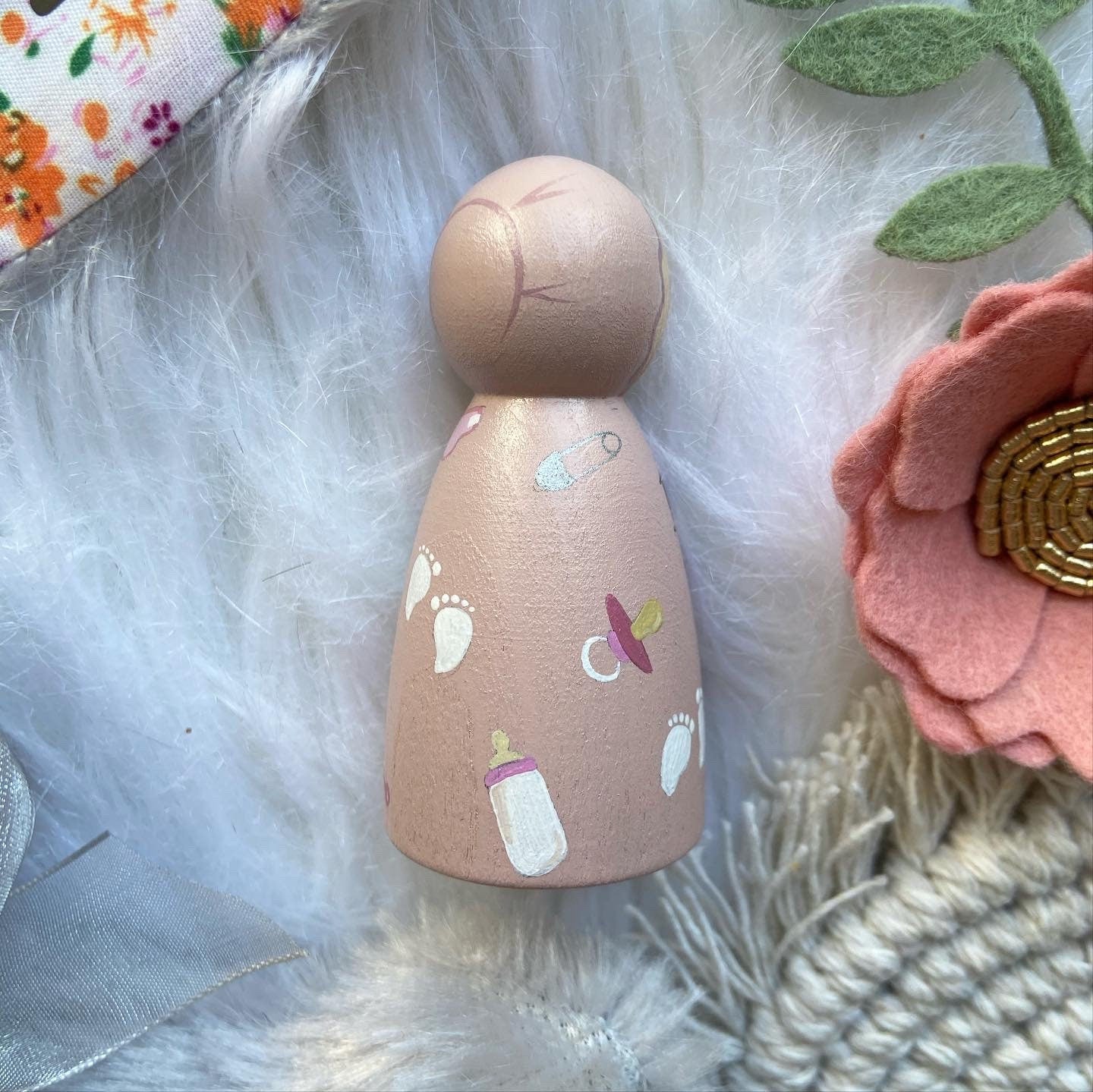 Personalised New Baby Peg Doll