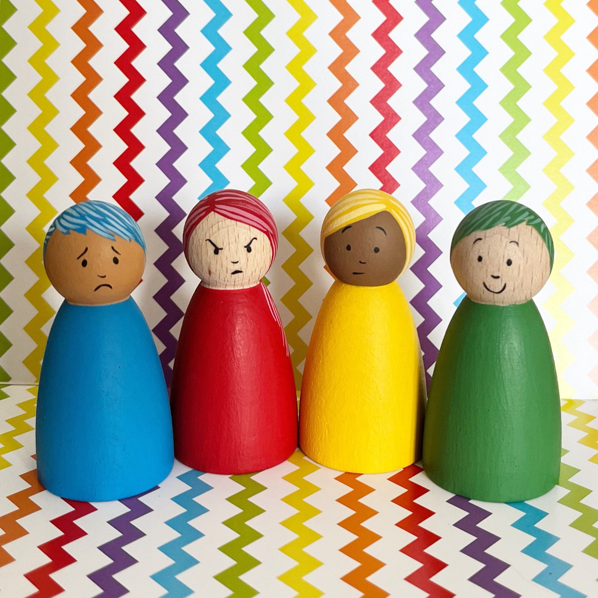 Montessori Emotions Zones of Regulations Peg Dolls