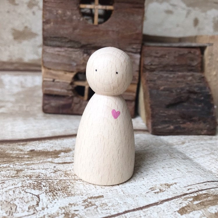 Simple Heart Peg Doll