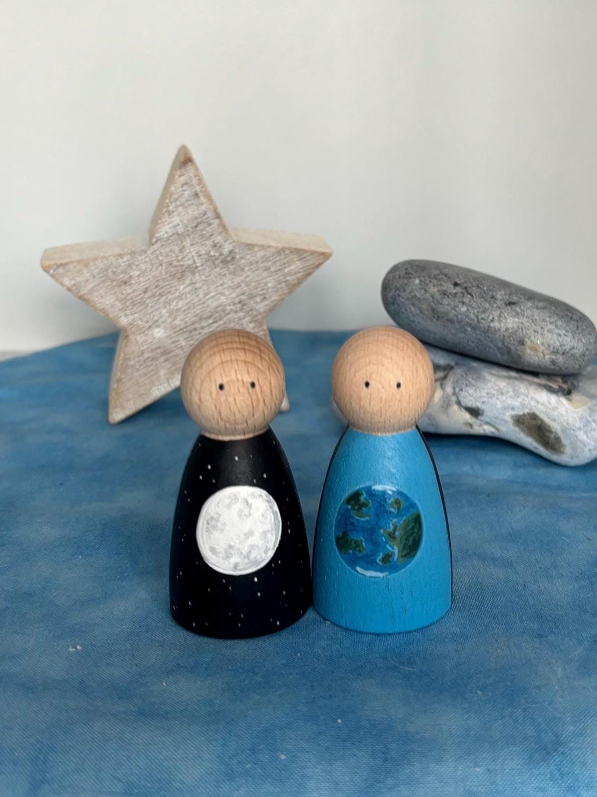Moon & Earth Peg Doll