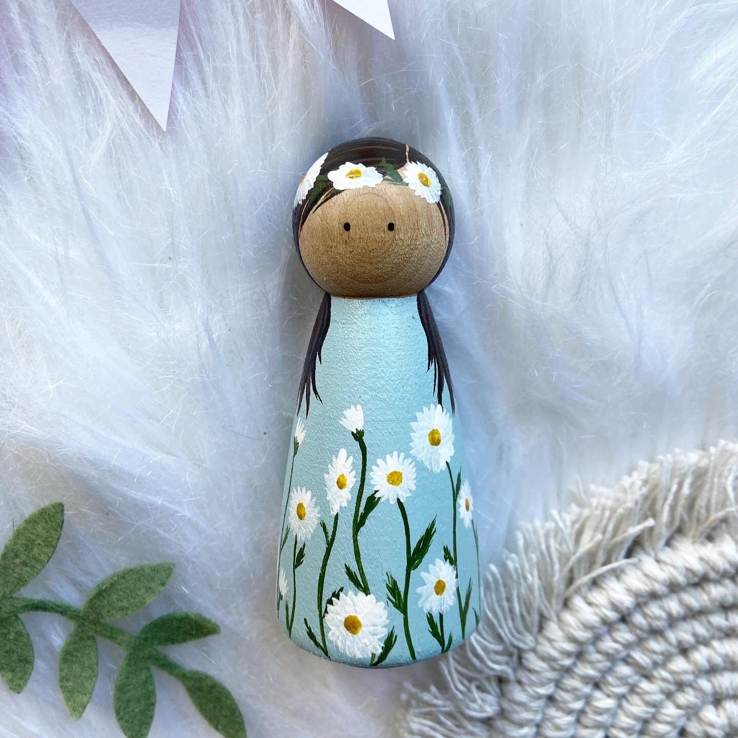 Large Flower Peg Doll