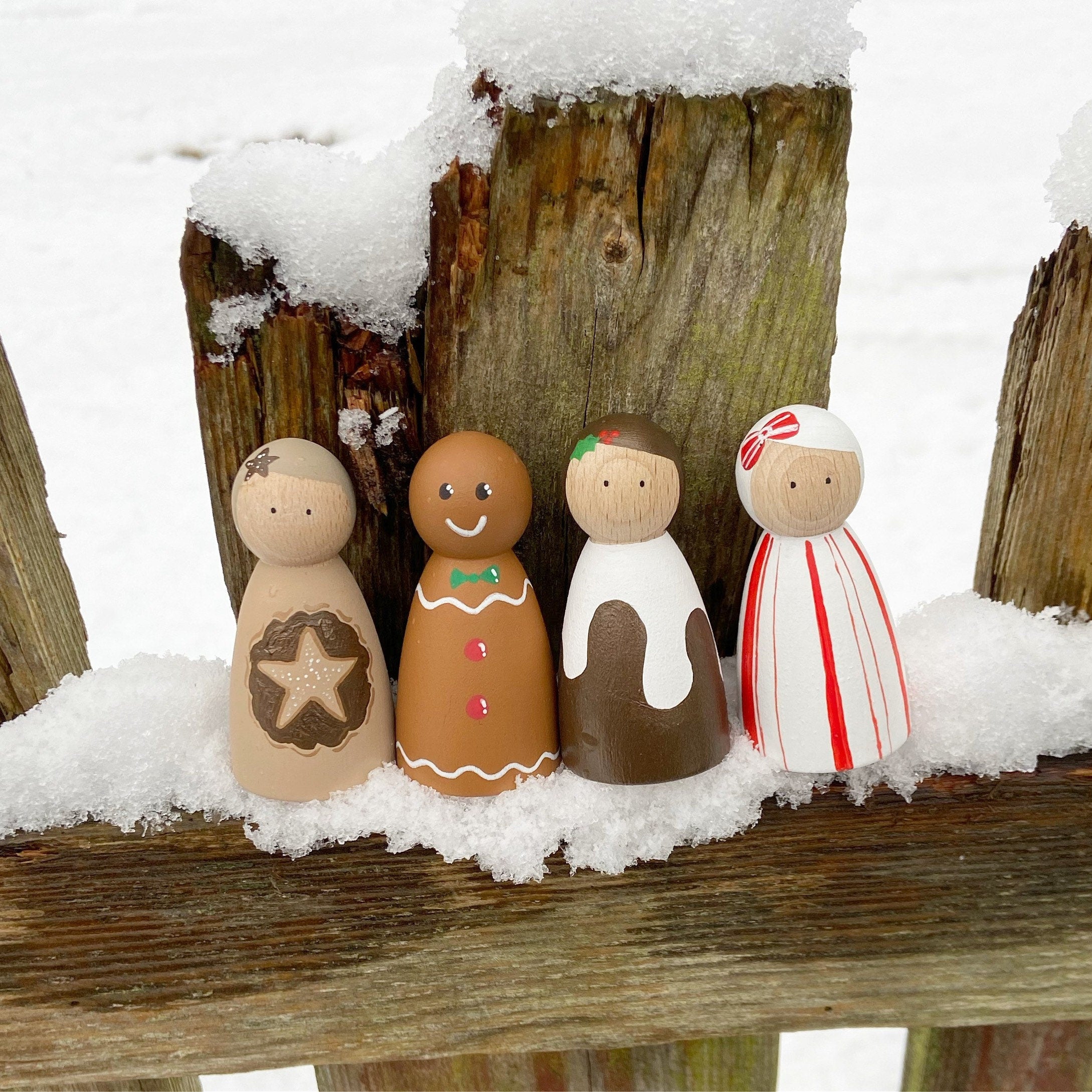 Christmas Sweet Treats Peg Dolls
