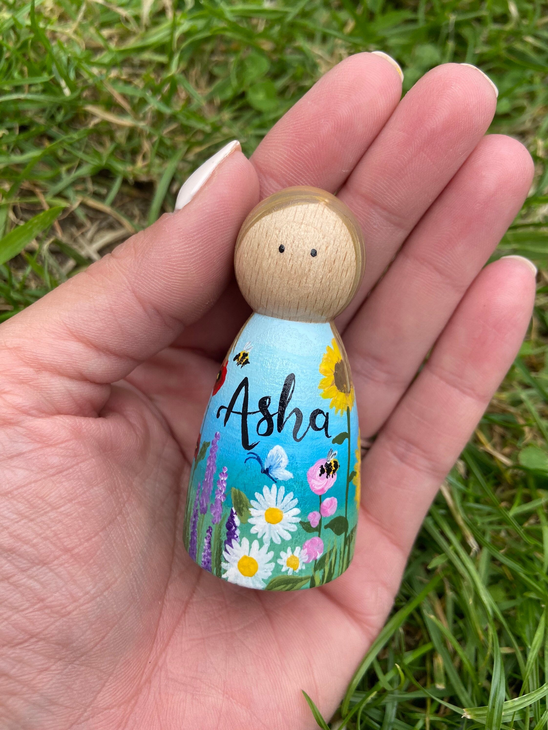 Personalised Name Peg Doll