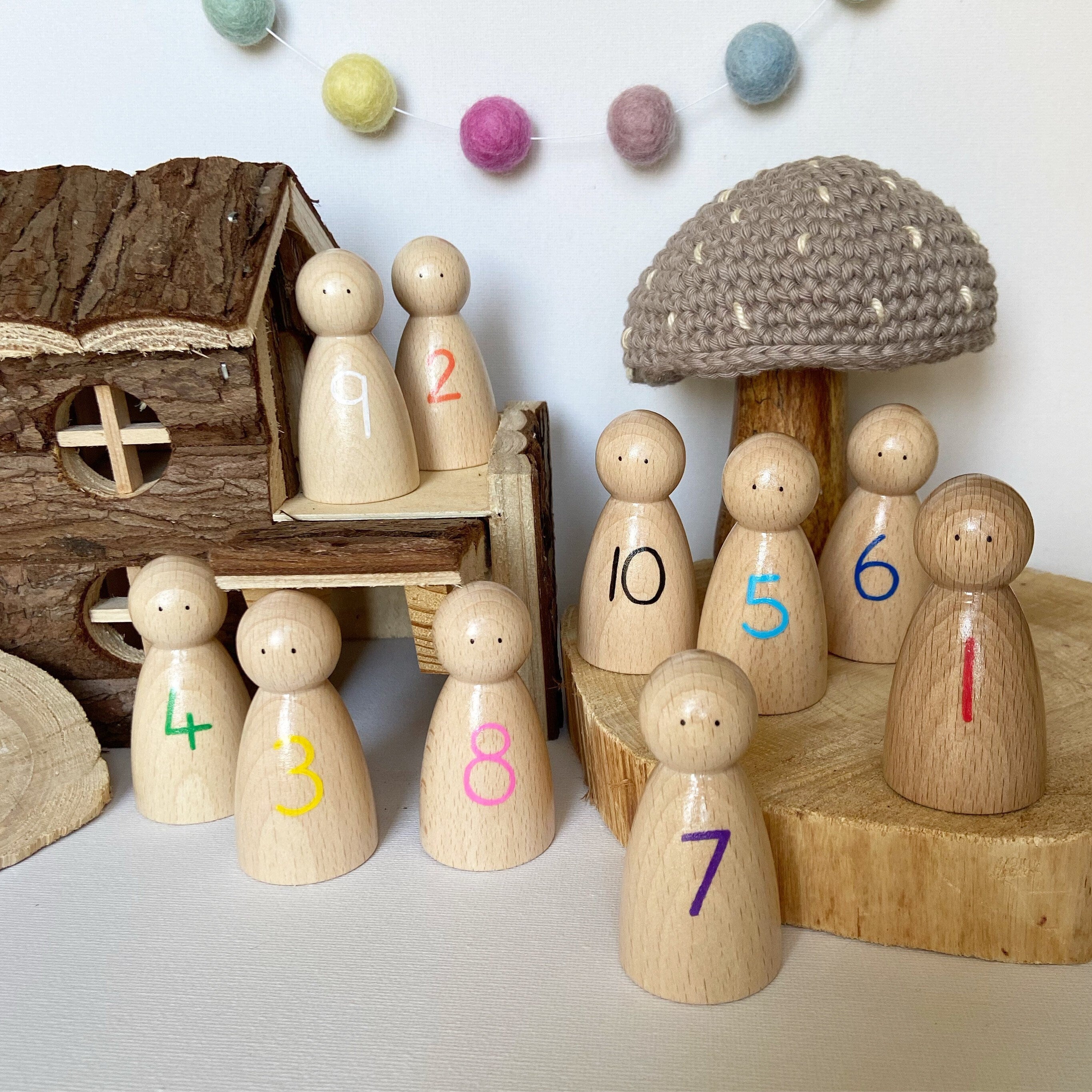 Montessori Number Peg Dolls