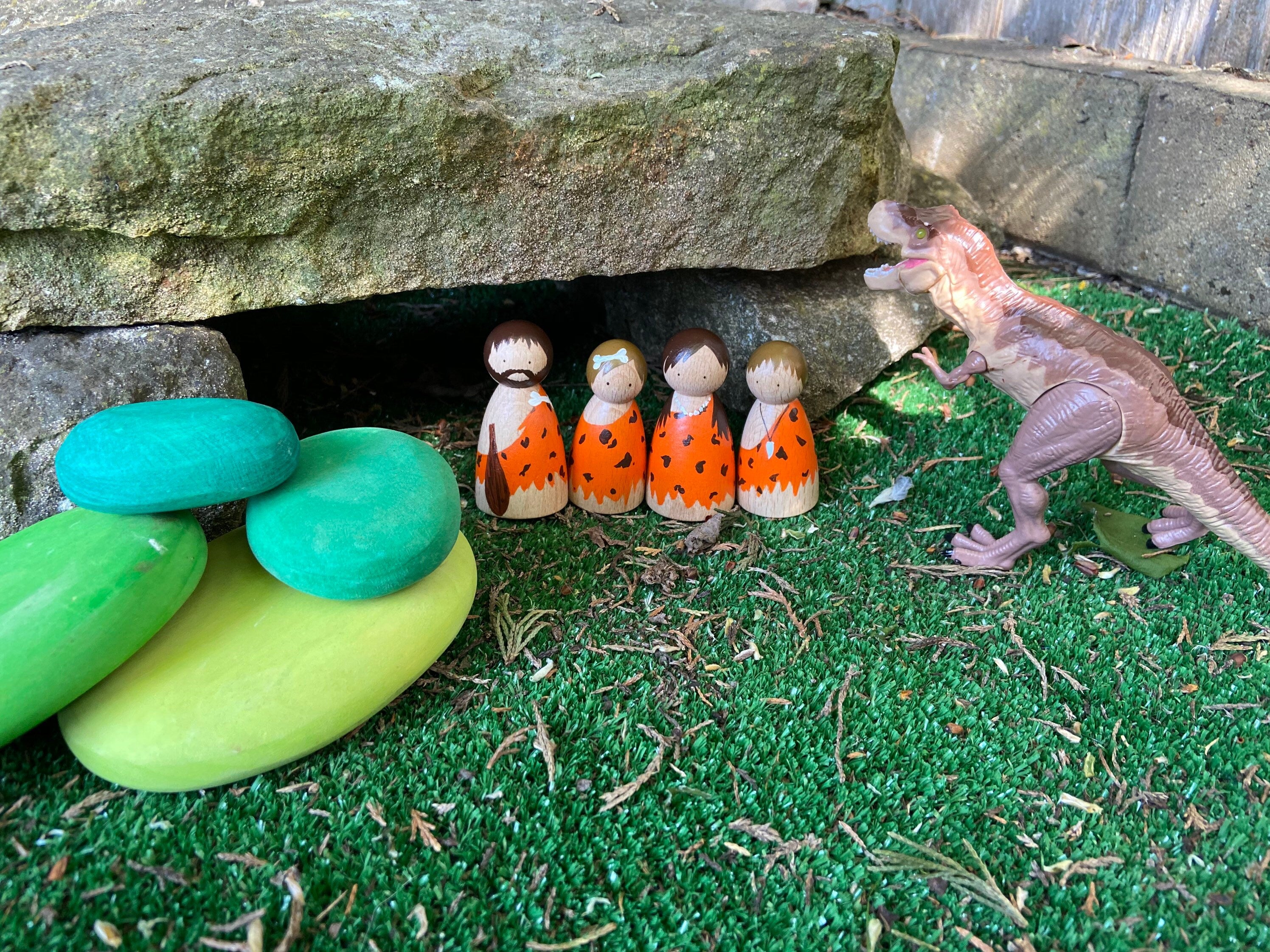 Cave Family Peg Dolls