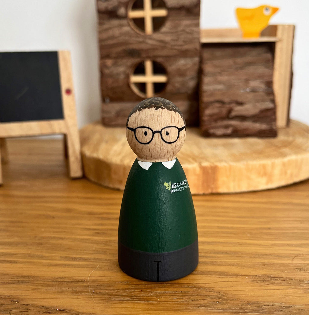 Personalised School Uniform Peg Doll