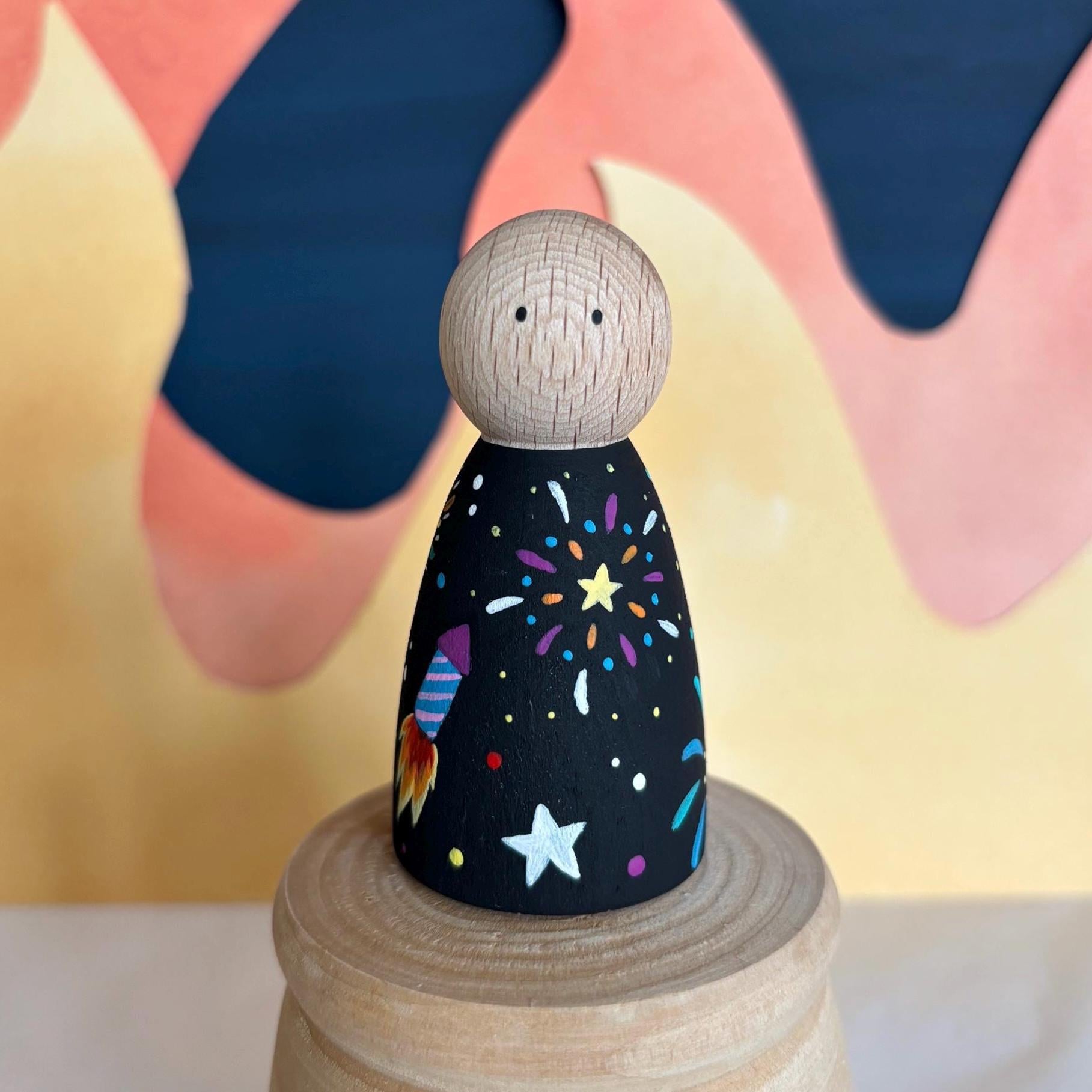 Fireworks Peg Doll