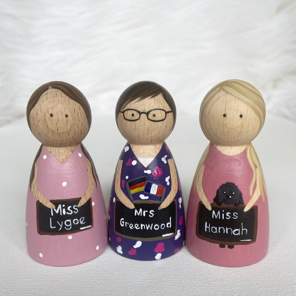 Personalised Teacher Peg Doll