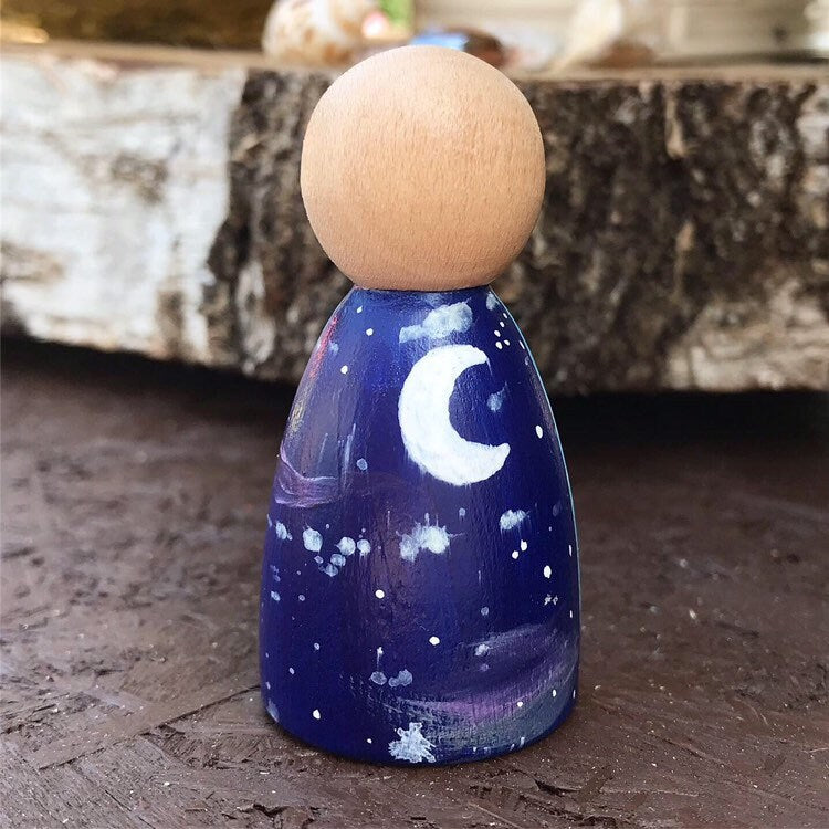 Day & Night Sky Peg Doll