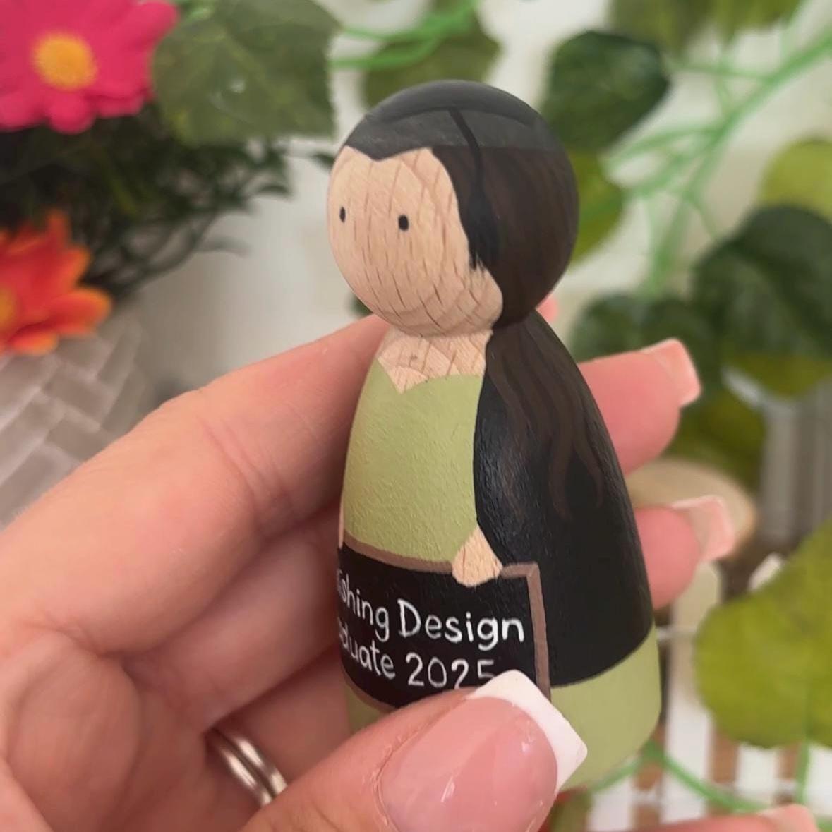 Personalised Graduation Peg Doll Gift