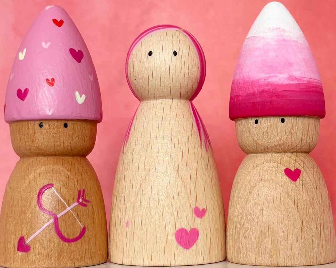 Rainbow Love Peg Dolls