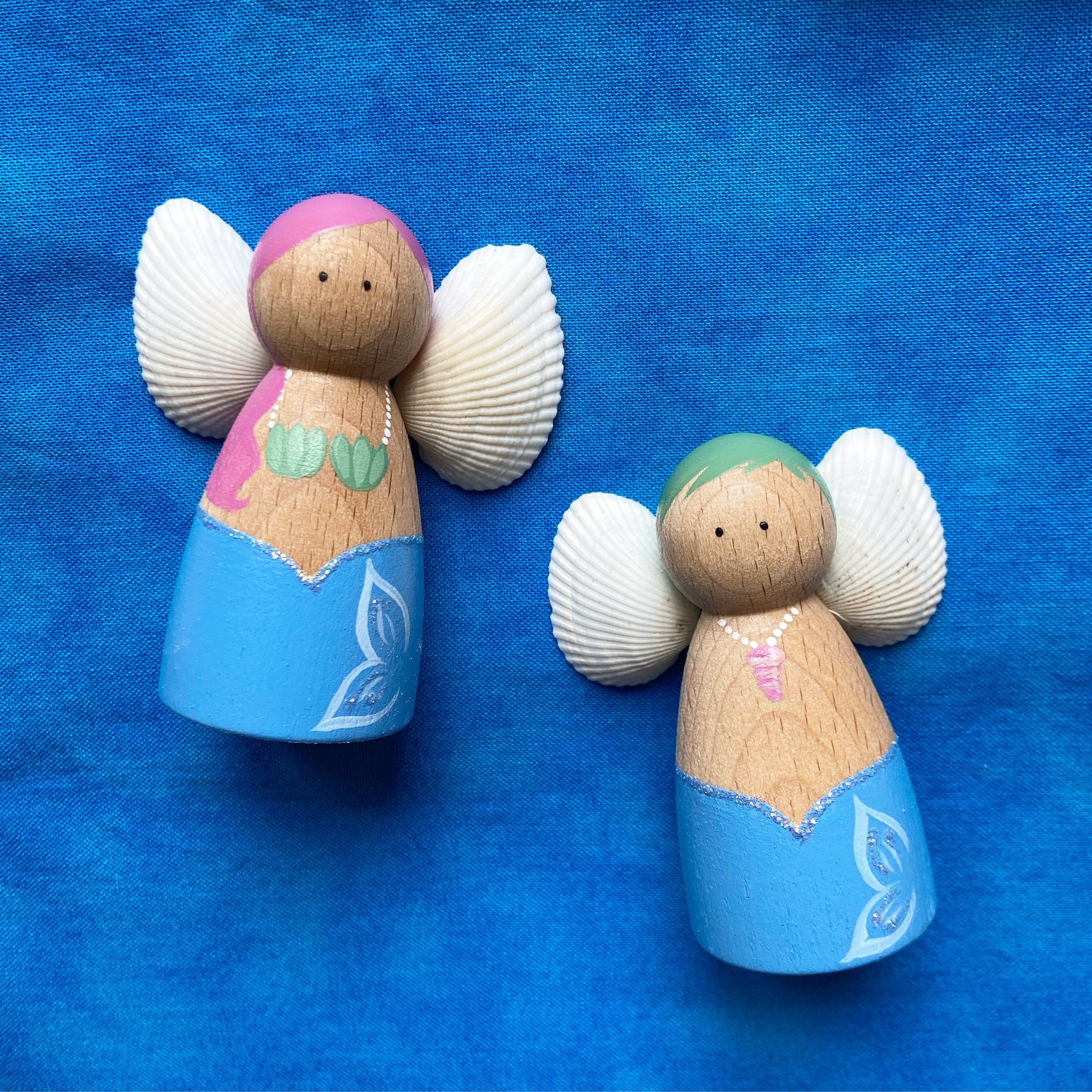 Mermaid & Merman Peg Dolls