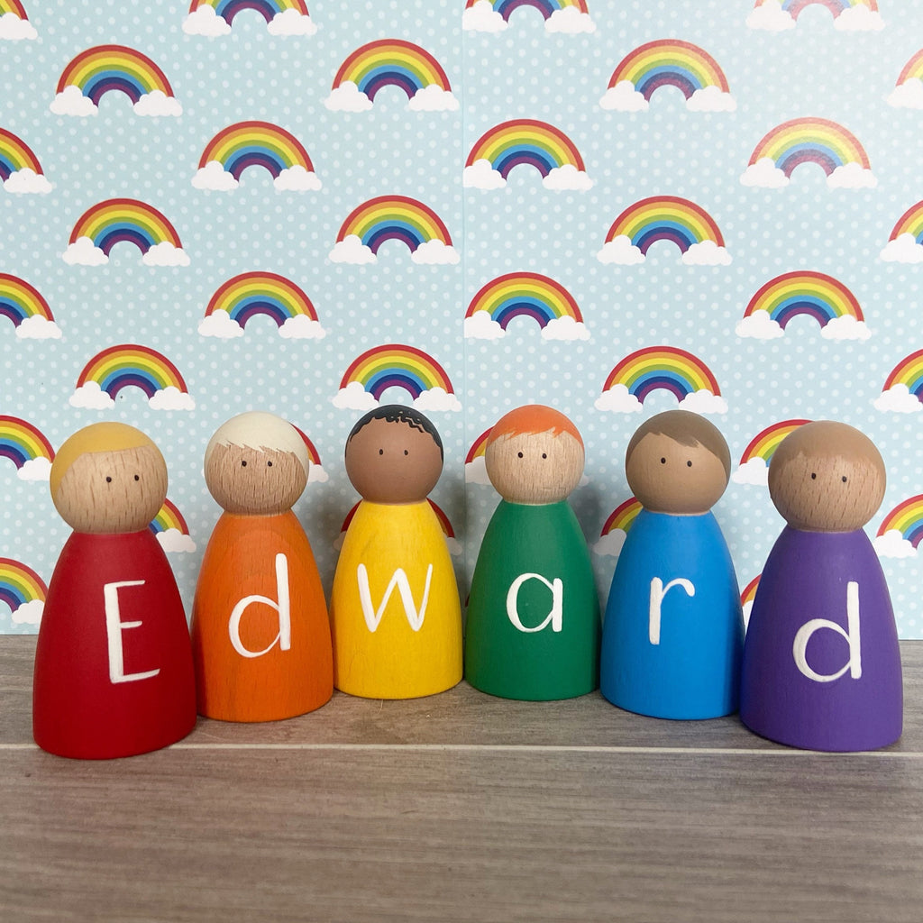 Personalised Individual Name Peg Dolls