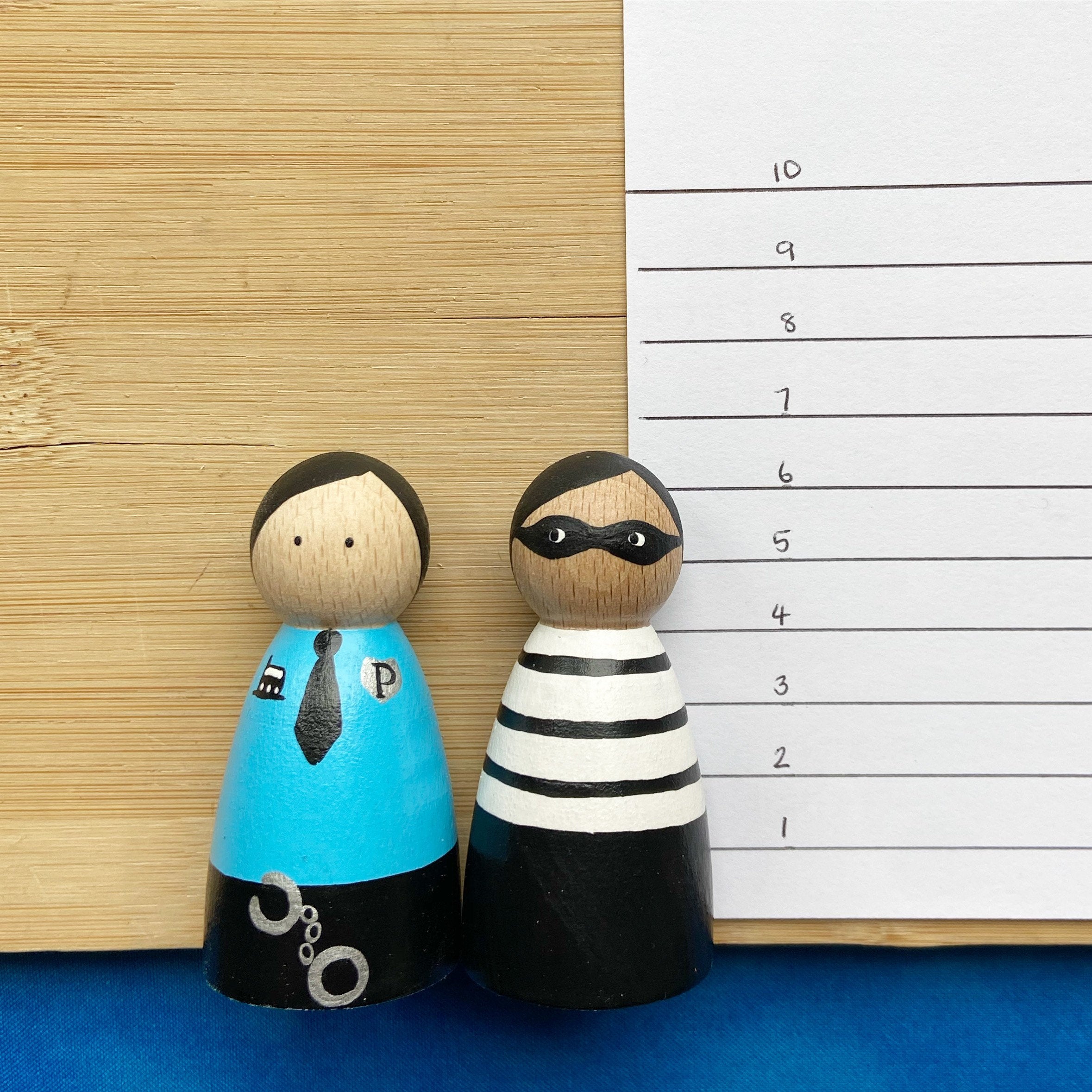 Police & Robber Peg Doll