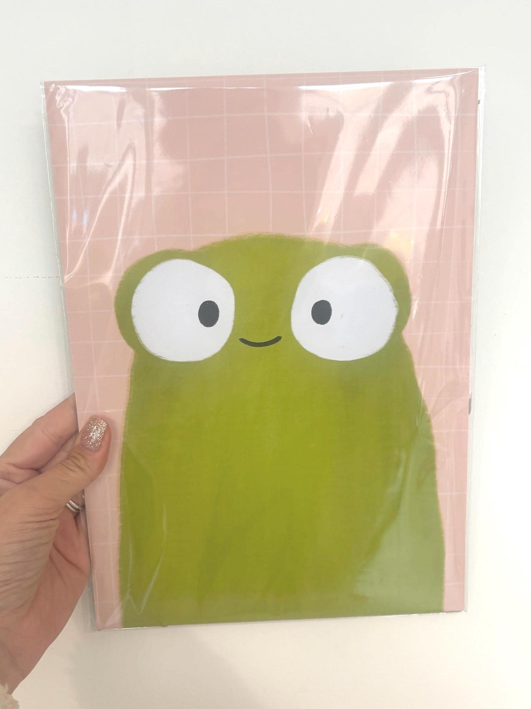 Illustrated Frog Art Print Poster A4