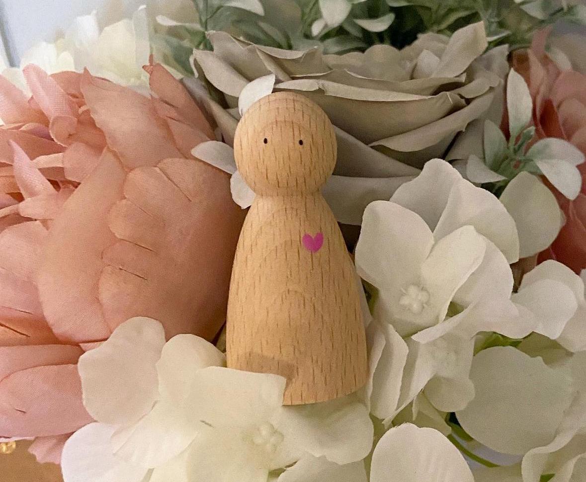 Simple Heart Peg Doll