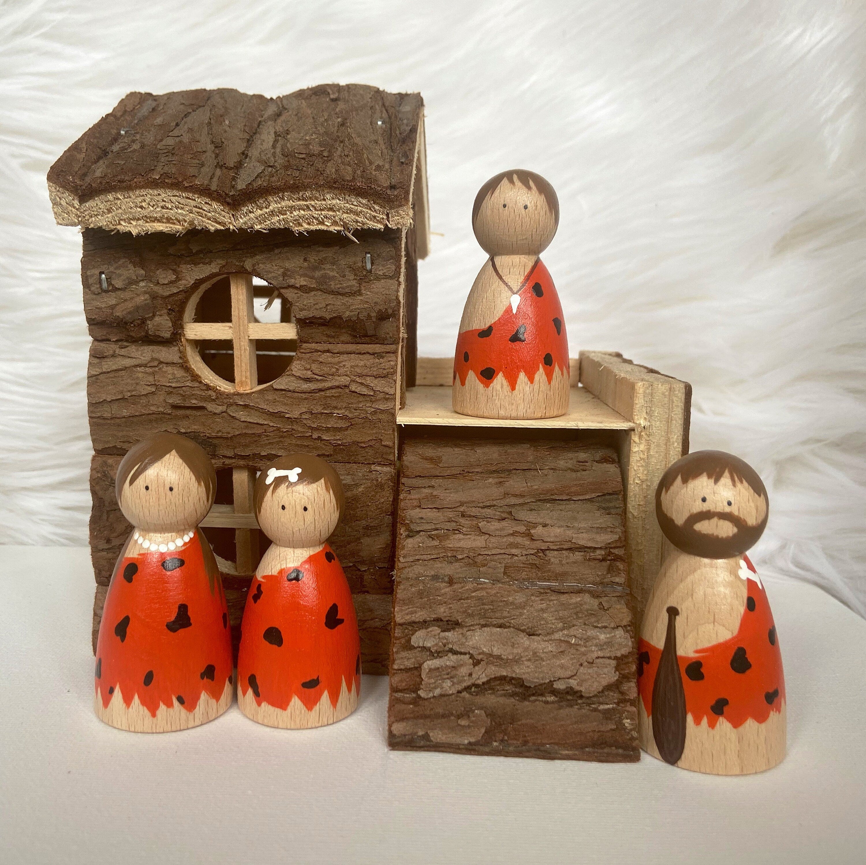 Cave Family Peg Dolls
