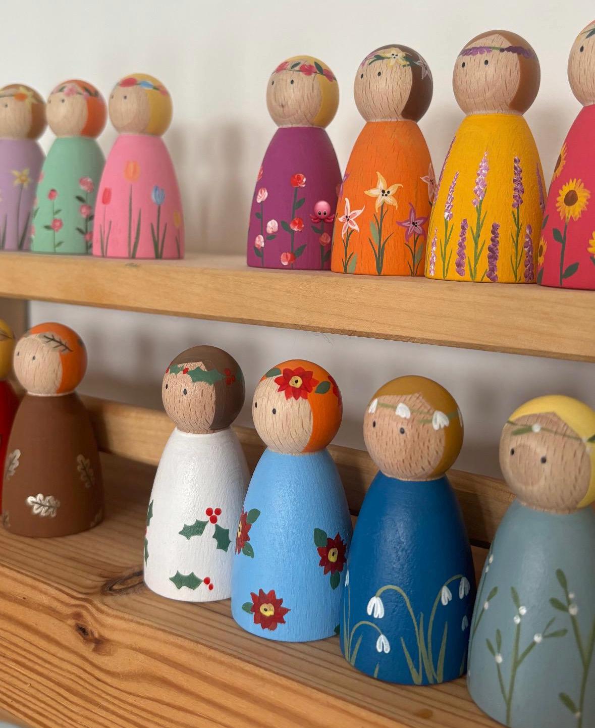 Four Seasons Peg Dolls